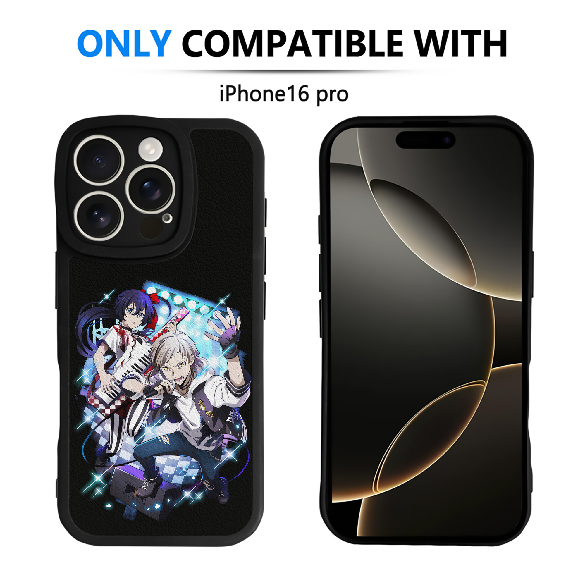 （画像用） 文豪ストレイドッグス Bungo Stray Dogs 【iPhone 16シリーズ対応】シリコンスマホケース（レザー調） 材質：シリコン